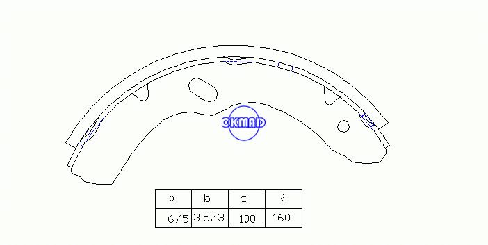 ISUZU ELF 3100 4300 4400 4600 NISSAN Atlas Drum Brake shoes FMSI:1482-S699 OEM:1K00-33-310 MK4459, OK-BS352R