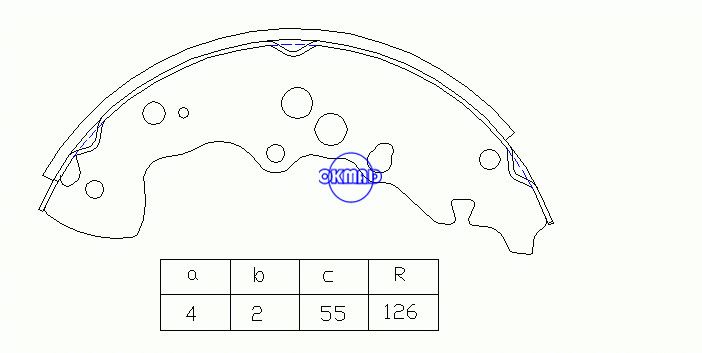 SUZUKI GRAND VITARA I (FT, HT) Drum Brake shoes FMSI:1587-S861 1530-S786 OEM:53200-52D10 MK9968, OK-BS358