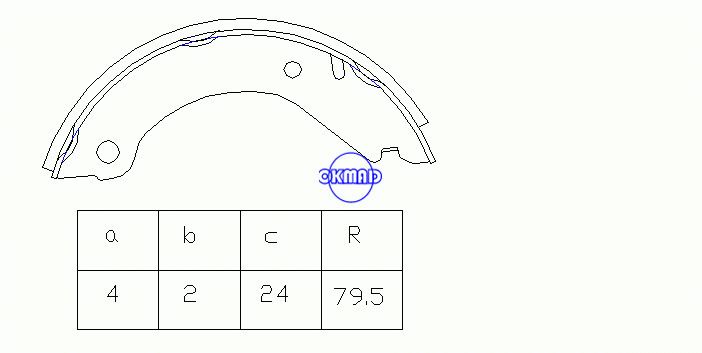 VOLVO 240 (P242, P244) Drum Brake shoes OEM:1330310 FSB86 GS8204, OK-BS378