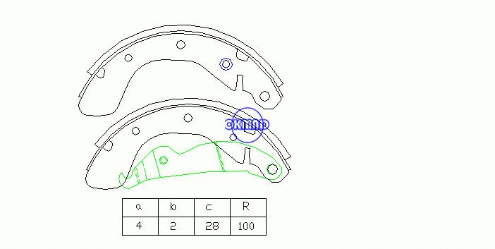ALFA ROMEO 145 CHEVROLET CORSA Estate Pickup Saloon Drum Brake shoes OEM:93287403 FSB334 GS8542, OK-BS383R
