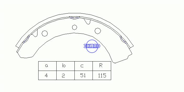 MITSUBISHI Delica L300 Drum Brake shoes OEM:MB044732 MK6618B G7198, OK-BS392