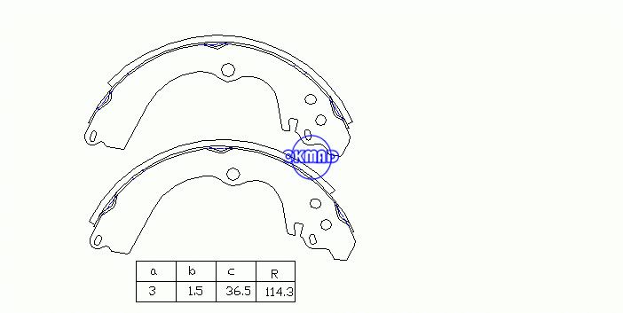 SUBARU FORESTER IMPREZA Coupe Estate Saloon LEGACY I II Drum Brake shoes FMSI:1642-S676 OEM:26257-AA040 FSB339 MK7747 GS8584, OK-BS402