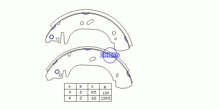 FORD TRANSIT Box Bus PlatformChassis Drum Brake shoes OEM:6733350 FSB331 GS8540, OK-BS418