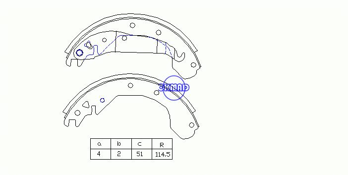 OPEL COMBO KADETT D Estate E Box Combo Convertible Hatchback Drum Brake shoes OEM:90444681 FSB199 GS6211, OK-BS419