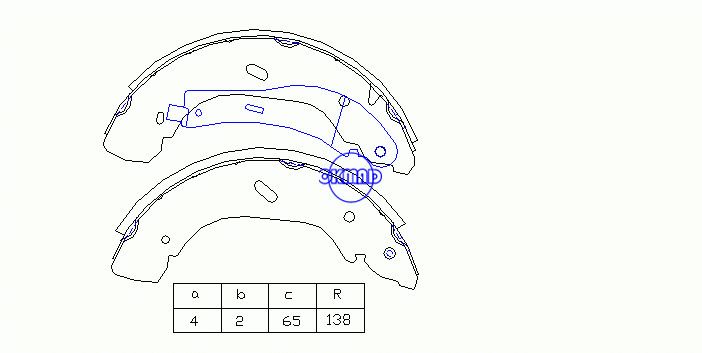FORD TRANSIT Box Bus PlatformChassis Drum Brake shoes OEM:4455986 FSB590R GS8690, OK-BS422
