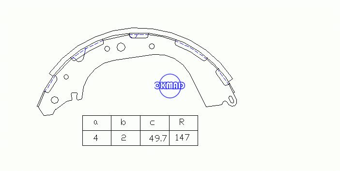 NISSAN PATHFINDER II PICK UP (D21) (D22) (ZHENGZHOU) EQ D22 I Pickup PALADIN INFINITI QX4 Brake shoes FMSI: 1433-S631 OEM:44060-0W727 FSB683 K1189 GS8590, OK-BS423