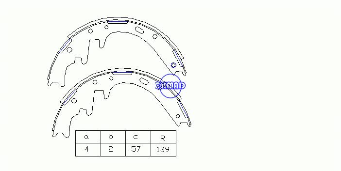 FORD TRUCK Explorer Sport Trac LINCOLN Town Car Drum Brake shoes FMSI:2182T-S776 OEM:1L5Z-2200-AA, OK-BS425R