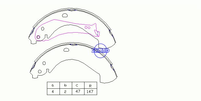 CHEVROLETGMC TRUCK Canyon Colorado ISUZU TRUCK i-280 i-290 i-350 i-370 Drum Brake shoes FMSI:1548-S815 OEM:8-89058-906-0 AFR815, OK-BS427