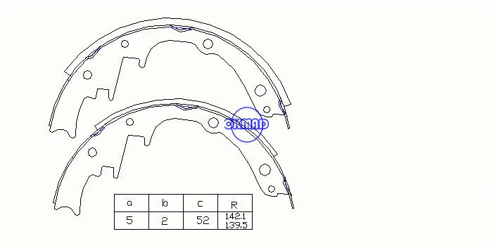 CHEVROLETGMC TRUCK C10 C15 G10 G15 Pickup R1500 Suburban Drum Brake shoes FMSI:2159TT-S449 OEM:1155270 RS449 PAB449, OK-BS435