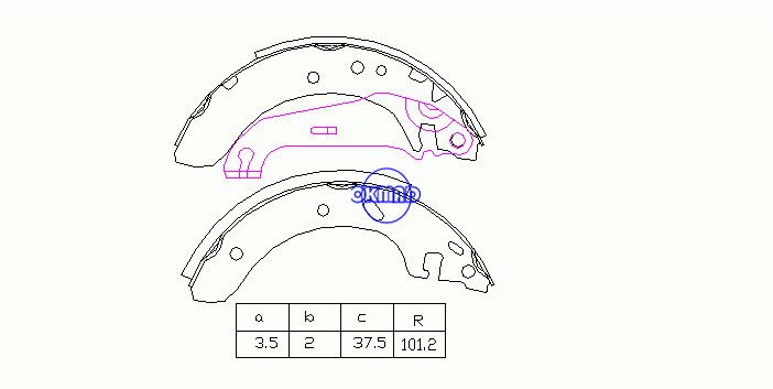FORD ESCORT CLASSIC Turnier VII Convertible Saloon FIESTA Box Drum Brake shoes OEM:1005968 FSB552 GS8607, OK-BS438