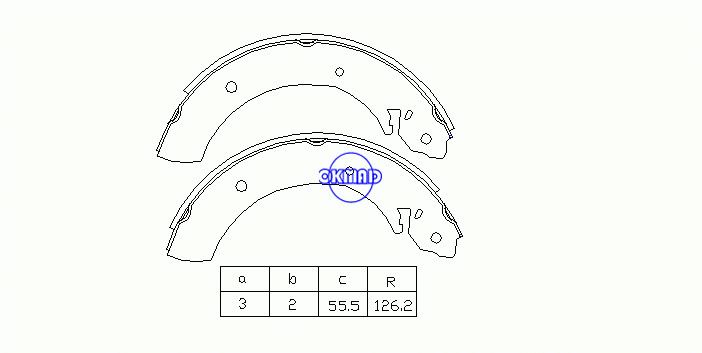 FORD CONSUL GRANADA HYUNDAI H-1 H100 Bus SONATA BENZ 100 Box NISSAN TRADE RENAULT MASTER Drum Brake shoes OEM:58305-44A40 FSB361 GS6181, OK-BS444