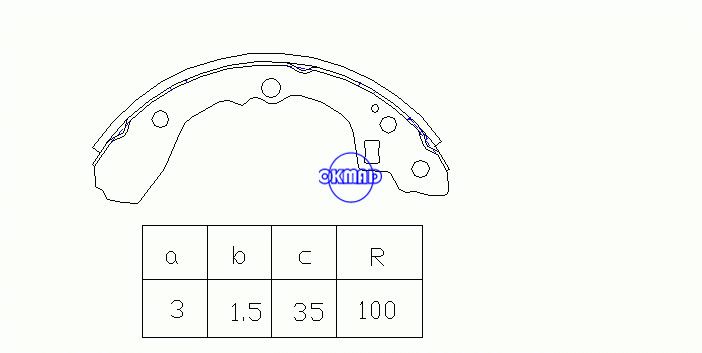 KIA SEPHIA Saloon (FA) Mentor Shuma Drum Brake shoes FMSI:1493-S763 OEM:0K201-26-38Z FSB516 MK11161 MK11172 GS8675, OK-BS463