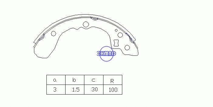 KIA RIO Estate Saloon MAZDA Capella Etude Familia Van Laser Telstar Drum Brake shoes FMSI:1472-S806 OEM:58315-FDA00 MK3356 SA134 GS8486, OK-BS470