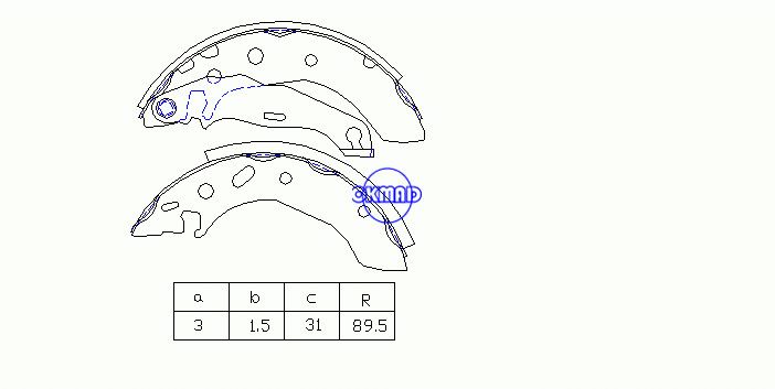 FORD ESCORT CLASSIC VII Convertible MAZDA 121 III Drum Brake shoes OEM:1005960 MK3395 FSB543 MFR453 GS8611, OK-BS472