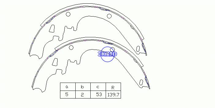JEEP GRAND BUICK LESABRE CADILLAC DEVILLE CHEVROLET CAPRICE DODGE RAM Drum Brake shoes FMSI: 2134ATT-S462 OEM:18029655, OK-BS473
