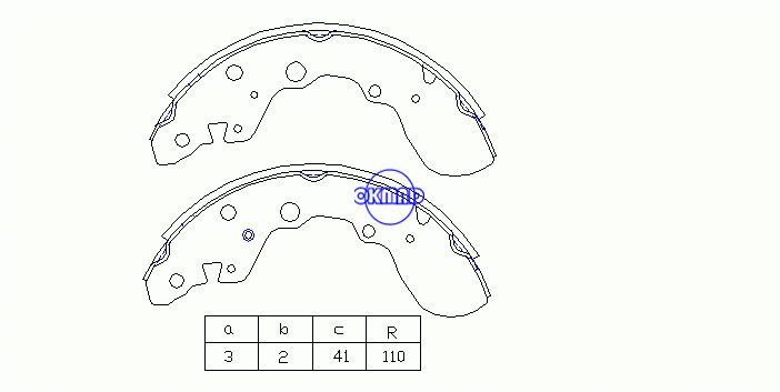SUZUKI APV Arena Carry Drum Brake shoes OEM:53200-61J00 MK9980, OK-BS476
