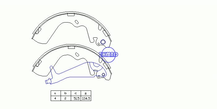 HYUNDAI GALLOPER H-1 Box Bus PlatformChassis PORTER Pickup JAC REFINE M5 Drum Brake shoes FMSI:1712-S1053 OEM:58305-4AA00 FSB628 K11212 GS8696, OK-BS495