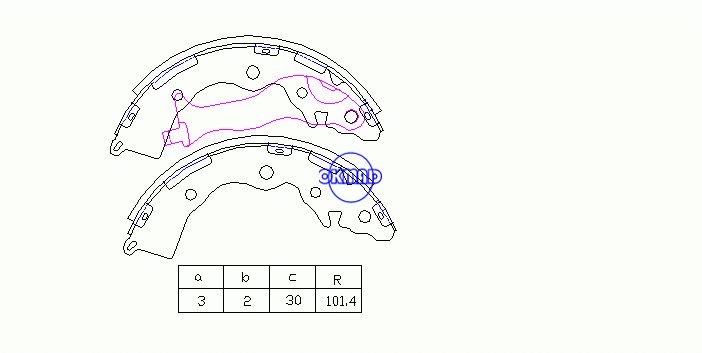 HYUNDAI ACCENT III Saloon (MC) KIA RIO II Saloon (JB) (DYK) RIO Brake shoes FMSI: 1616-S910 OEM:58305-1GA00 0986487748 GS8766, OK-BS502
