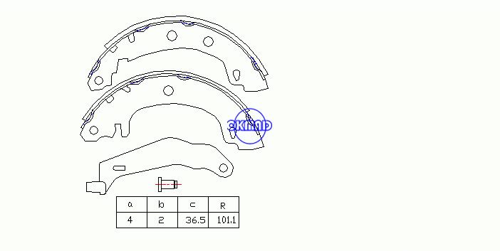 RENAULT MEGANE I Cabriolet Classic Coach Grandtour Scenic Drum Brake shoes OEM:7701204835 FSB544 MFR410 GS8616, OK-BS510