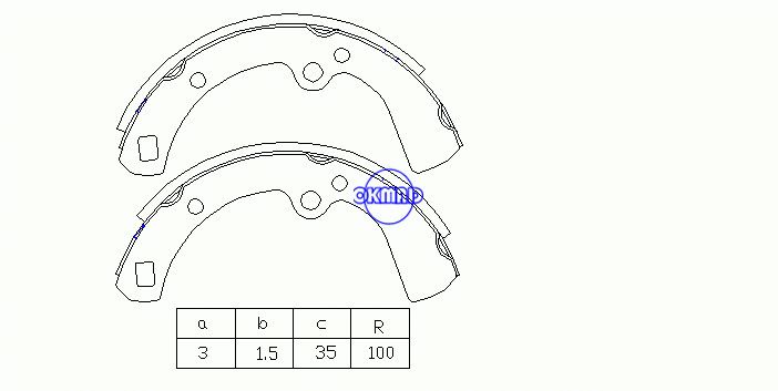 NISSAN SUNNY TRUCK Drum Brake shoes FMSI:8106-S371 OEM:44060-G0325 K1122 FSB31, OK-BS521