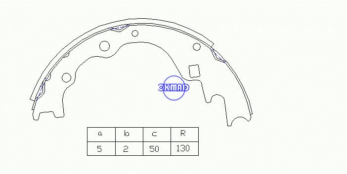 KIA Besta Pregio K2700 K5 MAZDA Bongo Brawny E2000 E2200 E2500 J100 Drum Brake shoes OEM:0K70Y-26-38Z K3349 GS8523 SA127, OK-BS529