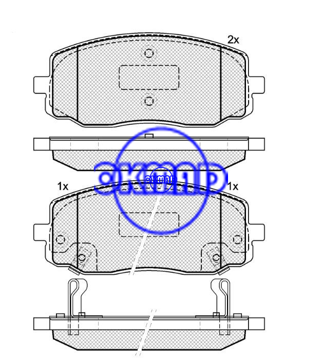 HYUNDAI i10,KIA PICANTO,DODGE i10 brake pad FMSI:8815-D1601OEM: 58101-07A10 WVA: 242752441024411,F1601