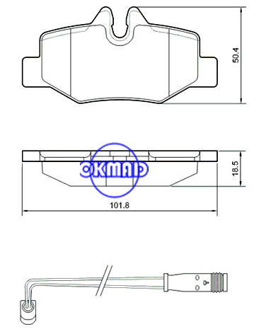 MERCEDES-BENZBrake pad FMSI:8828-D1615 OEM: 001 421 10 10 WVA:24008, F1615