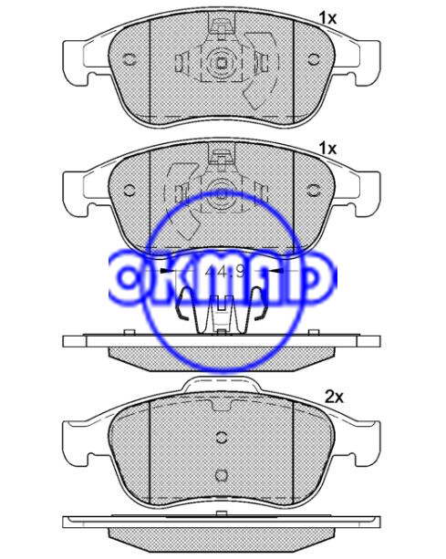 RENAULT MEGANE DACIA DUSTER Brake pad FMSI:8844-D1627 OEM: 44 06 039 05R WVA:24914F1627