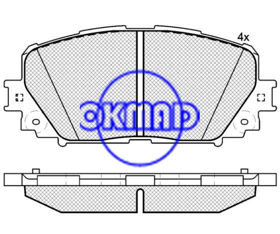 Toyota Brake pad FMSI:8845-D1628 OEM: 04465-52270 WVA:24708 F1628