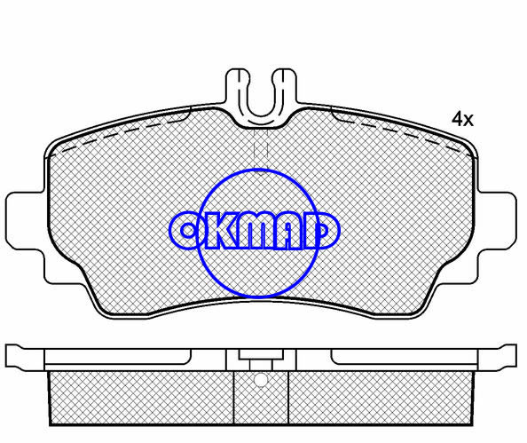 MERCEDES BENZ A-CLASS (W168) A140 A160 A170 A190 Brake pad FMSI:8368-D1250 OEM:168 420 15 20 WVA:23070,F1250