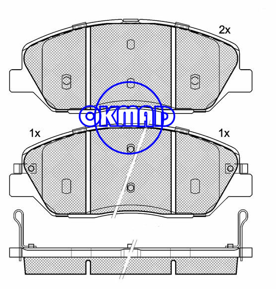 HYUNDAI GRAND SANTA Entourage KIA Sedona SORENTO SSANGYONG ACTYON KORANDO brake pad FMSI:8322-D12028400-D12028929-D12028400-D1384 OEM:58101-0WA00 WVA:24351,F1202