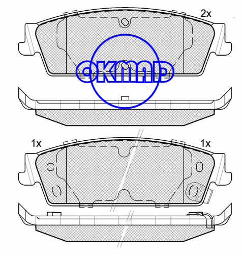 CADILLAC Escalade CHEVROLET TRUCK Avalanche Silverado Tahoe Police GMC TRUCK Sierra Denali GMC TRUCK Sierra Denali brake pad FMSI:8312-D1194 OEM:19159252,F1194