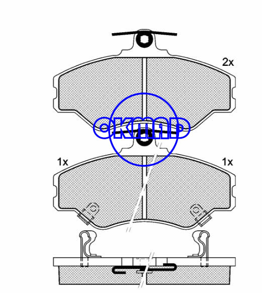 HYUNDAI H-1 H100 SATELLITE Brake pad FMSI:8247-D1137 OEM:58101-43A00 FDB1014 TRW:GDB3089 WVA:23081,F1137