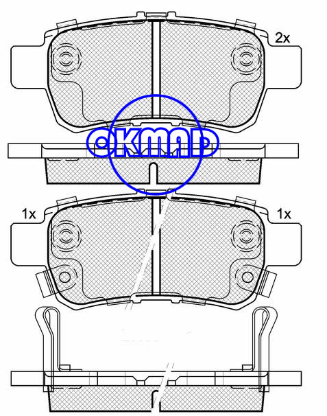 HONDA Odyssey Brake pad FMSI:7993-D1088 OEM:43022-SHJ-A00,F1088
