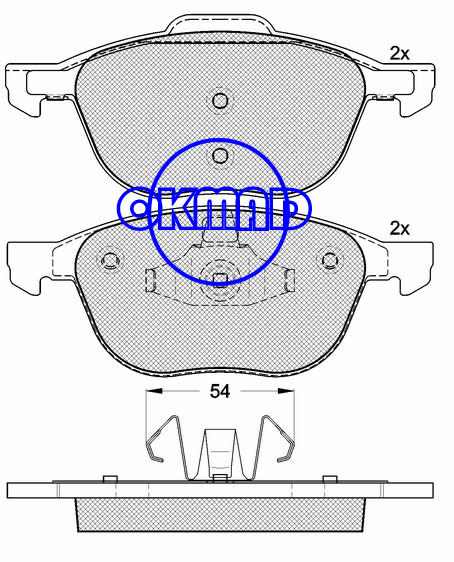 FORD C-MAX ECOSPORT FOCUS HAIMA 3 Saloon MAZDA 3 VOLVO C30 C70 S40 V40 V50 Brake pad FMSI:7947-D1044 OEM:30683554 FDB1594 TRW:GDB1583