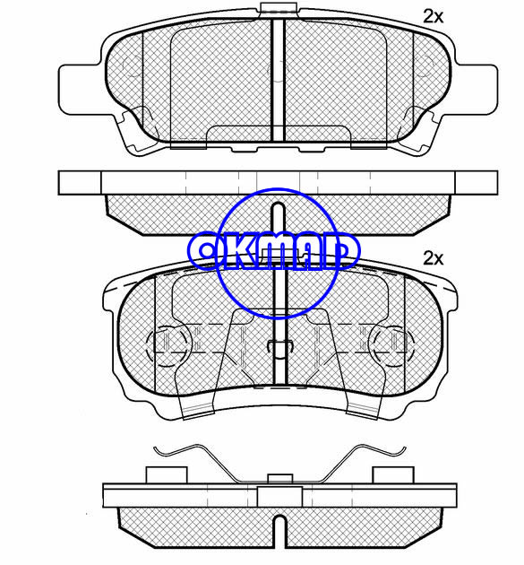 CHRYSLER DODGE AVENGER PATRIOT MITSUBISHI LANCER Brake pad FMSI:7940-D1037 OEM:05191271AA