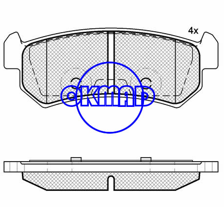 BUICK EXCELLE CHEVROLET DAEWOO AVEO Saloon LACETTI NUBIRA Estate Brake pad FMSI:7939-D1036 OEM:96405131