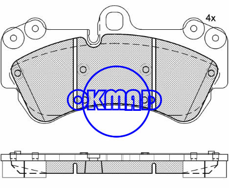 PORSCHE Cayenne VW Touareg Brake pad FMSI:7911-D1007 OEM:7L6 698 151 C FDB1625 TRW:GDB1547 GDB1720 WVA:23692, F1007