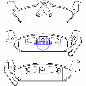 DODGE TRUCK Dakota 2003-2004 Brake pad FMSI:7862-D963 OEM:5093253AA, F963