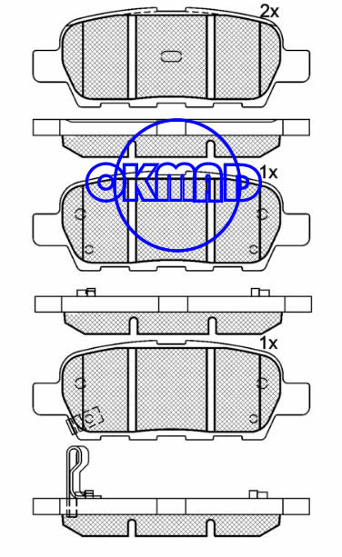 NISSAN CUBE MURANO QASHQAI TIIDA Hatchback Saloon X-TRAIL RENAULT KOLEOS SUZUKI GRAND VITARA INFINITI EX35 2008-2010 INFINITI FX35 FX45 G35 G37 Brake pad FMSI:7784-D905 8405-D1288 OEM:44060-8H385 FDB1