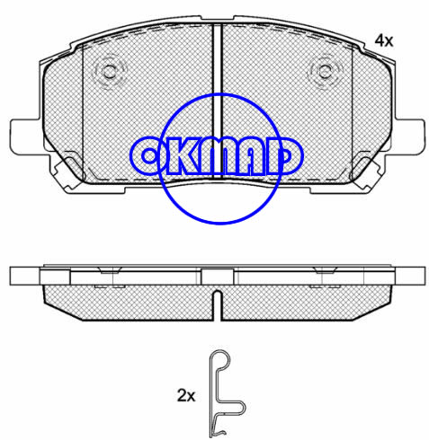 TOYOTA Highlander LEXUS RX (MCU15) Brake pad FMSI:7761-D884 OEM:04465-48020 FDB1911 TRW:GDB3286 WVA:23703, F884