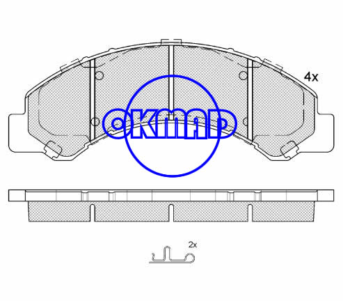 CADILLAC Escalade CHEVROLET TRUCK Silverado GMC TRUCK Sierra Brake pad FMSI:7707-D825 OEM:8-97168-633-0 WVA:25800, F825