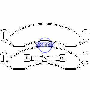 FORD TRUCK E-350 Econoline DRW Club Wago Brake pad FMSI:7436-D557 OEM:F2UZ-2001-A TRW:GDB4059, F557