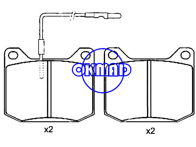 PEUGEOT 504 Break Convertible Coupe Station Wagon Brake pad FMSI:7010-D77 OEM:0013675000 FDB42 TRW:GDB603 GDB562 GDB151 WVA:20145 20146, F77