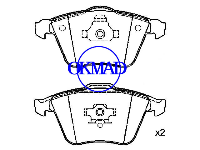 AUDI A3 (8P1) (FAW) A6L Saloon (4F2, C6) MAGOTAN (B6) A6 Quattro S4 S6 Brake pad FMSI:7796-D915 OEM:1K0698151B FDB1765 GDB1616 WVA:23801 23912 23913 24021, F915