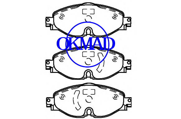 AUDI A3 TT SEAT LEON SKODA OCTAVIA III VW GOLF PASSAT TOURAN Brake pad FMSI:8989-D1760 OEM:8V0698151D FDB4433 GDB1956 WVA:25086 25683 25931, F1760