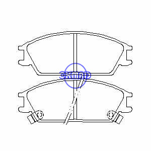 HYUNDAI Accent Excel Scoupe Elantra II Getz Santa MITSUBISHI Precis Brake pad FMSI:7376-D497 7293-D440 OEM:58101-24A00 FDB4076 FDB435 TRW:GDB3331 GDB893 WVA:21012 21773 21774, F497