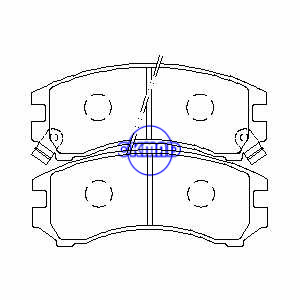 NISSAN SUNNY5 SUZUKI SWIFT Brake pad FMSI:7332-D452 OEM:41060-72A85 FDB550 TRW:GDB731 WVA:21344, F452