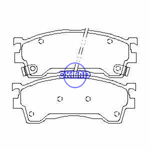 MAZDA 323 626 Protege MX-6 FORD Probe Brake pad FMSI:7515-D637 OEM:CBY0-33-28Z G5Y6-33-23Z FDB984 FDB950 GDB1139 WVA:21754 21755 23845 23846 23847 24004 24006 24082 21756 21757, F637