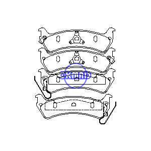 JEEP Grand Cherokee Limited Brake pad FMSI:7502-D713 7502A-D666 OEM:4796344 WVA:24506, F666